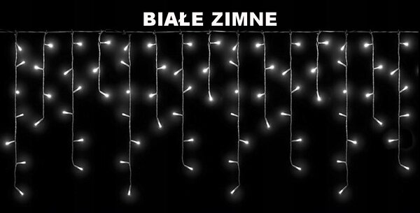 Světelný závěs 500 LED bílé světlo rampouchy 301 - 500 světýlek