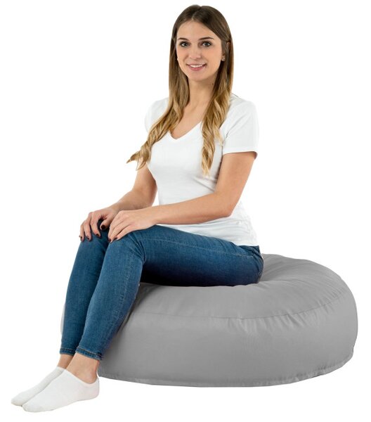 Polštář na sezení MONACO stříbrný nylon
