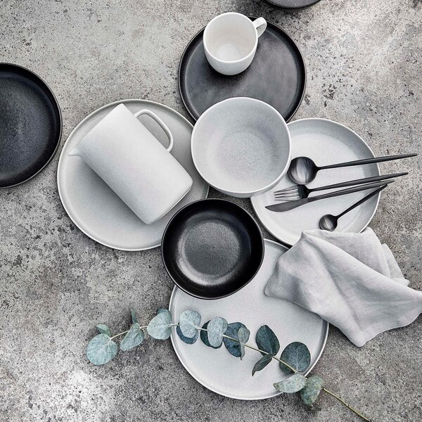 CASA NOVA Sada hlubokých talířů 22,5 cm set 4 ks - šedá