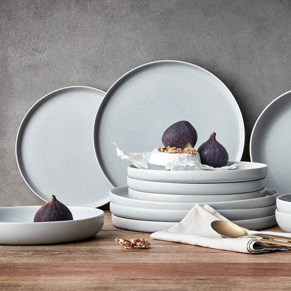 CASA NOVA Sada snídaňových talířů 22,5 cm set 4 ks - šedá