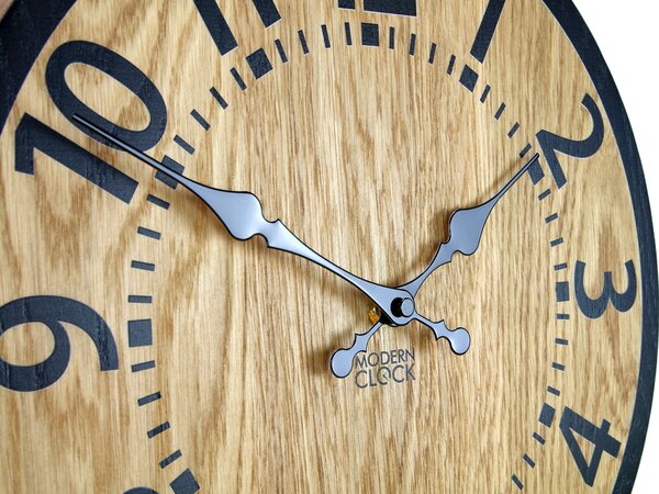 Nástěnné hodiny ModernClock hnědé 33cm