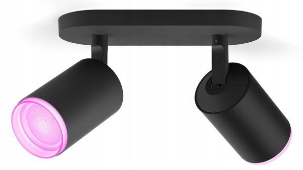 Obdélníkový stropní reflektor Philips Hue černý
