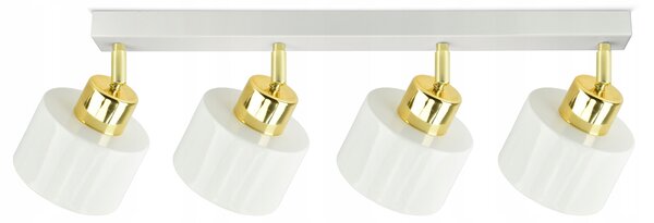 Stropní Svítidlo Lustr Bílý Zlatý Roller BG4 LED