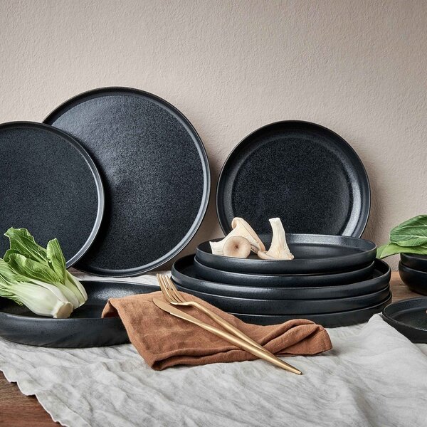 CASA NOVA Sada snídaňových talířů 22,5 cm set 4 ks - šedá
