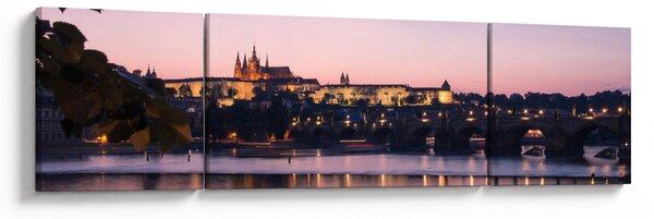 Obraz Pražského hradu a Vltavy (170x50 cm)