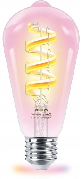 LED žárovka E27 PHILIPS Smart Filament, barevné světlo, 6,3W (ekvivalent 40W), 470lm