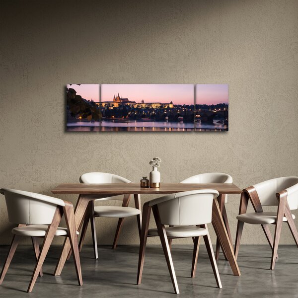 Obraz Pražského hradu a Vltavy (170x50 cm)