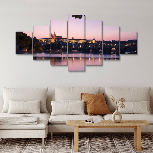 Obraz Pražského hradu a Vltavy (210x100 cm)