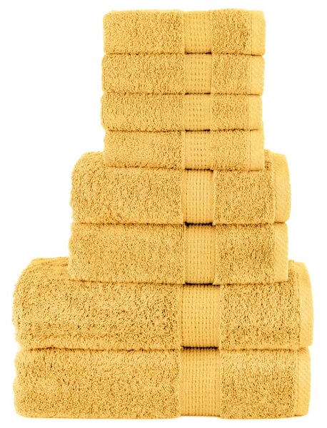 8dílná sada ručníků Premium SOLUND zlatá 600 g/m² 137542