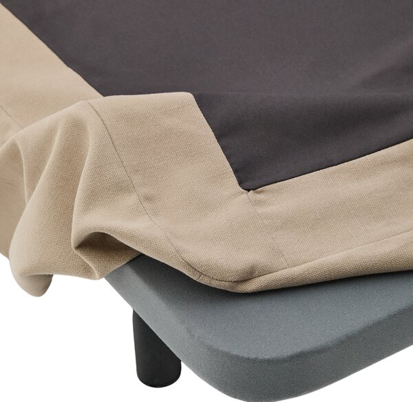 Kave Home Béžová dvoulůžková postel s čelem Jaira 150 x 190 cm