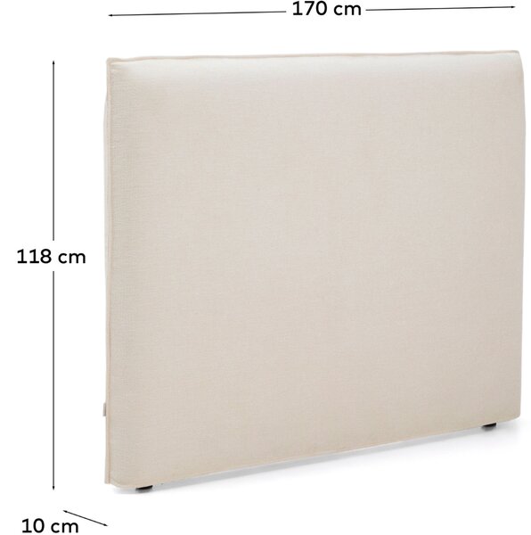 Kave Home Bílé čalouněné čelo k posteli Jaira 150 cm