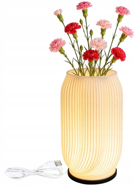 Stolní lampa s vázou na květiny dekorativní 2 v 1 LED RGB DÁLKOVÝ OVLADAČ lampa