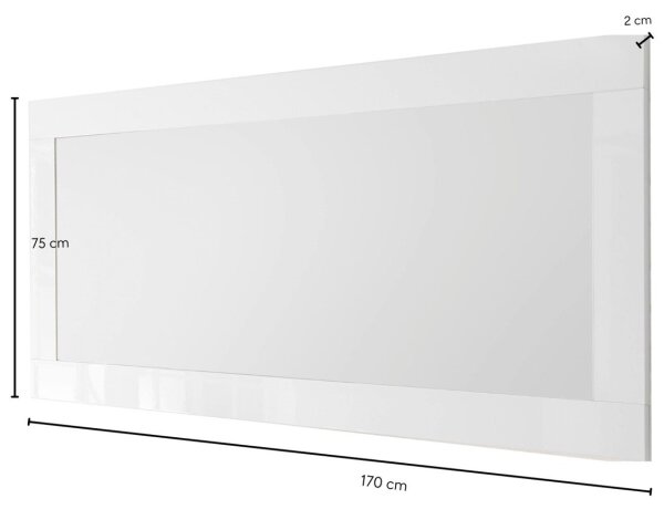 Zrcadlo FINERA 75x170 cm bílá