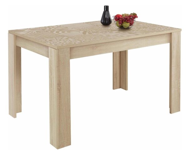 Rozkládací jídelní stůl ARIA 137/185x90 cm dub sonoma