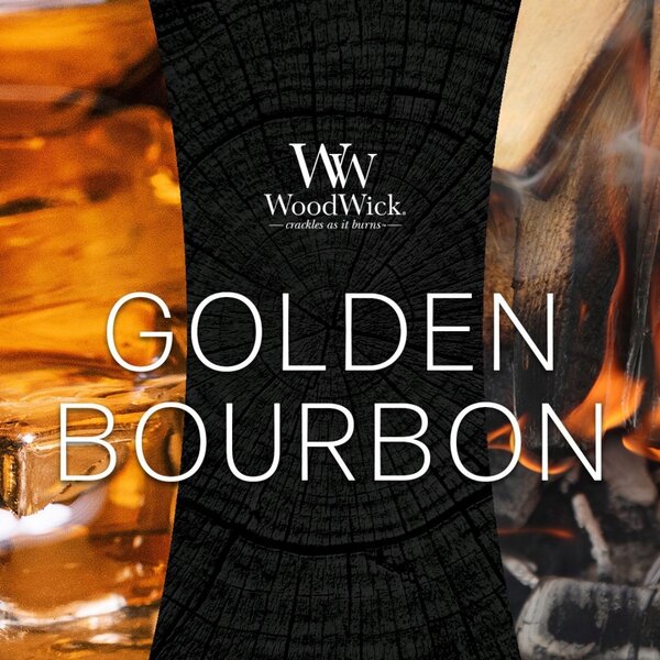 Sójová vonná svíčka Golden Bourbon Woodwick 1 ks