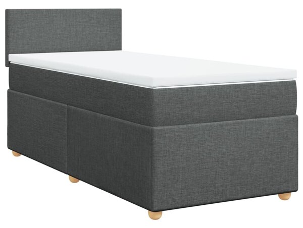 Box spring postel s matrací tmavě šedá 80 x 200 cm textil 3286501