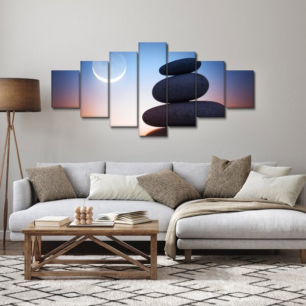 Obraz poskládaných kamenů na sobě (210x100 cm)