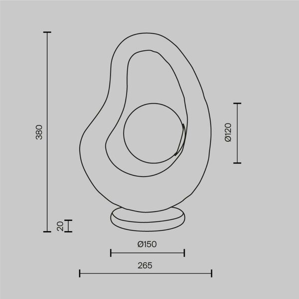 MAYTONI Stolní lampa Opus G9x1 28W MOD380TL-01W
