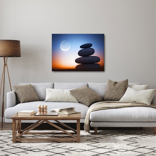 Obraz poskládaných kamenů na sobě (70x50 cm)
