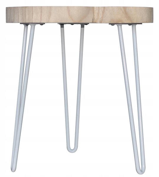 Dřevěná stolička Natural Trio, 40x40x40 cm