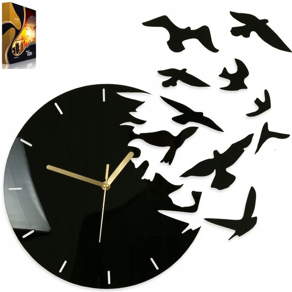 Nástěnné hodiny ModernClock černé 45 cm