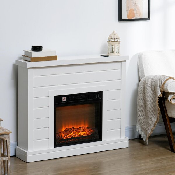 HOMCOM Elektrický krb s topením, elektrický krb s efektem plamene, 1800 W