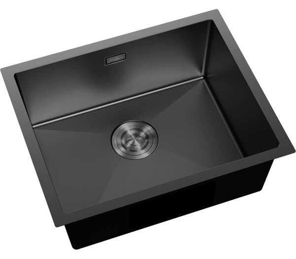 Mexen Trixo, 1-komorový nerezový dřez 540 x 440 mm, černá, 6414541000-70
