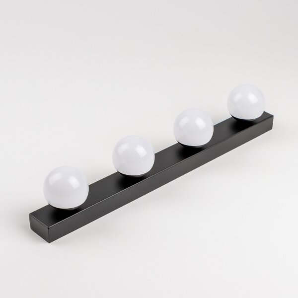 Brilagi - LED Koupelnové osvětlení zrcadla HOLLYWOOD 4xLED/3W/230V IP44 černá