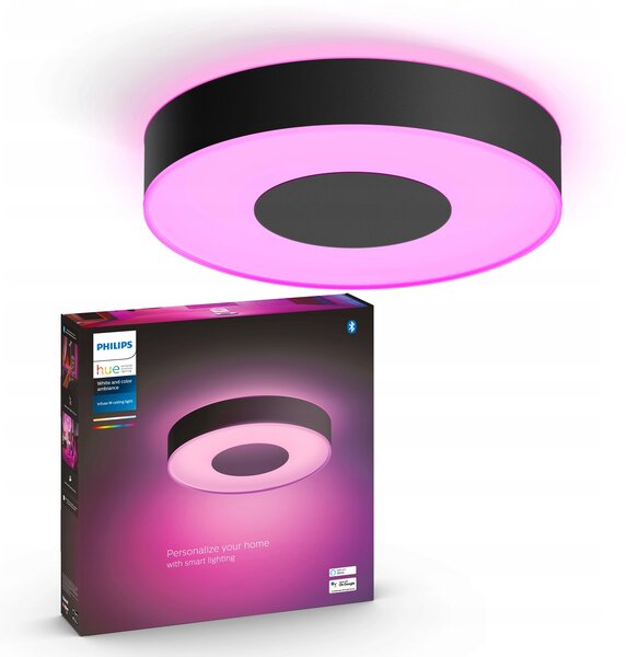 Philips Hue Stropní svítidlo Infuse 16 milionů barev stmívatelné černé 33W