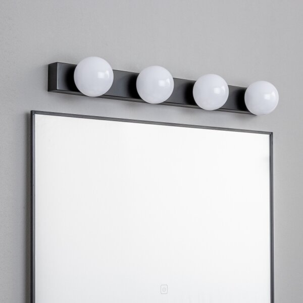 Brilagi - LED Koupelnové osvětlení zrcadla HOLLYWOOD 4xLED/3W/230V IP44 černá