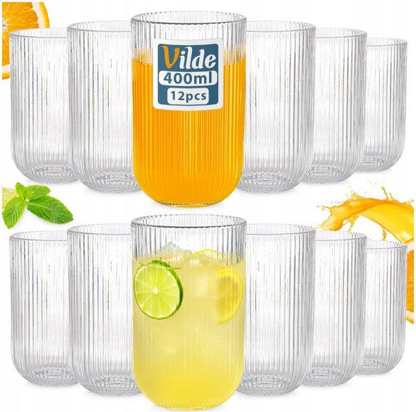 Sklenice na nápoje Vilde 400 ml 12 ks