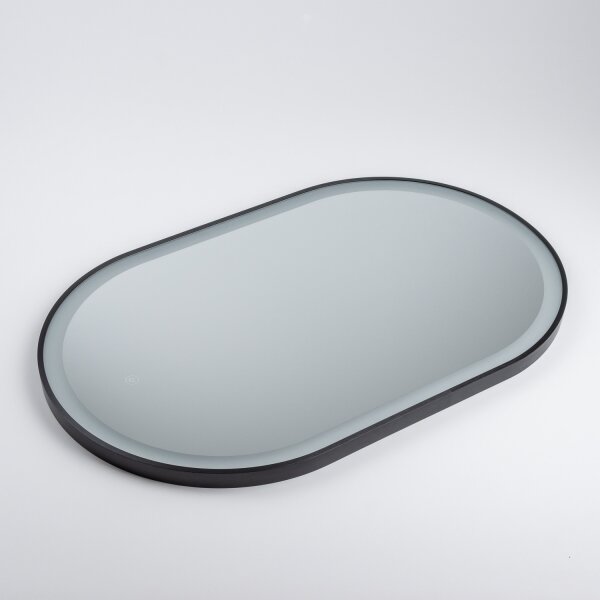 Brilagi-LED Koup. zrcadlo CANZO LED/25W/230V 50x80 cm černá IP44 CRI 90 stm.+CCT