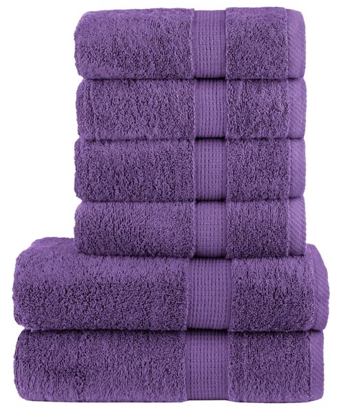 6dílná sada ručníků Premium SOLUND fialová 600 g/m² 137562