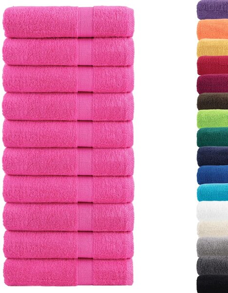Prémiové osušky SOLUND 10 ks růžové 100x150 cm 600 g/m²