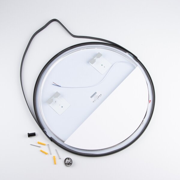 Brilagi-LED Koup. zrcadlo VERESE LED/19W/230V 60 cm černá IP44 CRI 90 stm. + CCT