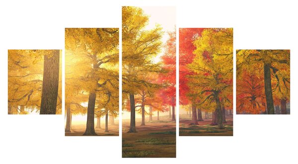 Obraz podzimních stromů (125x70 cm)
