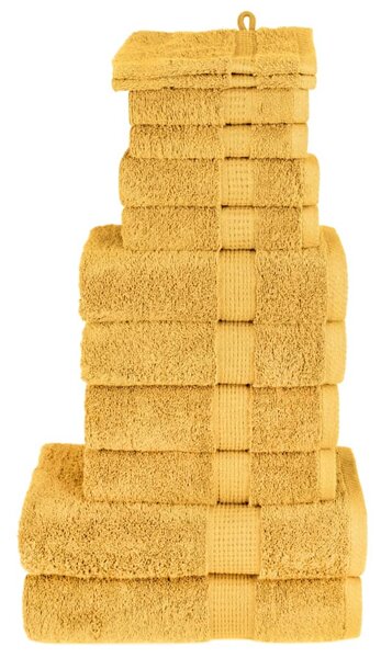 12dílná sada ručníků Premium SOLUND zlatá 600 g/m² 137576
