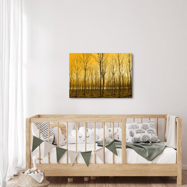 Obraz lesa při západu slunce (70x50 cm)