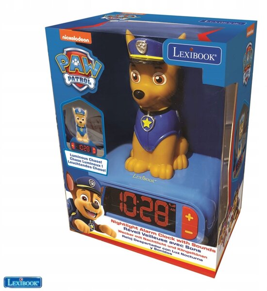 Noční lampa Paw Tlapková patrola BUDÍK hodiny Chase 3D