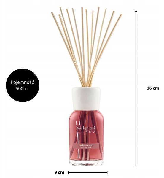 Ambra & Rosa - Millefiori - vonné tyčinky 500 ml