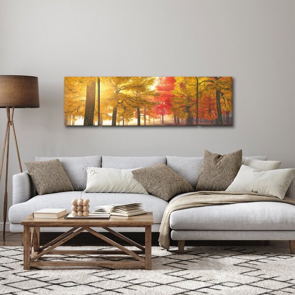 Obraz podzimních stromů (170x50 cm)