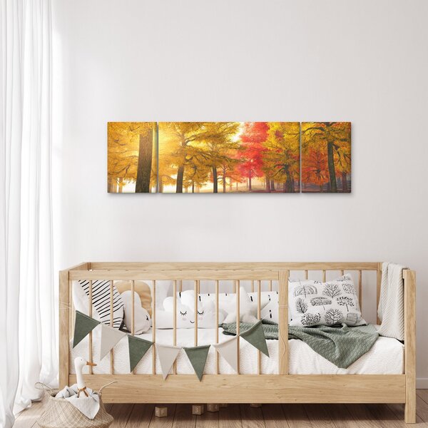 Obraz podzimních stromů (170x50 cm)