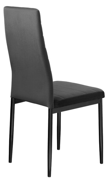 FURNIFY® jídelní židle HYGGE | Pohodlná sametová židle do kuchyně a jídelny | Černá