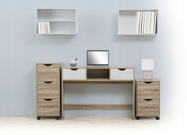 Noční stolek na kolečkách 5five Simply Smart 33x29,5x56 cm béžový