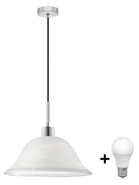 LED Lustr na lanku 1xE27/60W/230V bílá