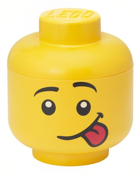Žlutý úložný box ve tvaru hlavy LEGO® Silly 19 cm