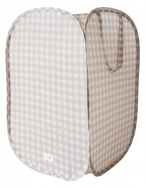 3 Sprouts Koš na prádlo a hračky Pop-up Gingham Beige