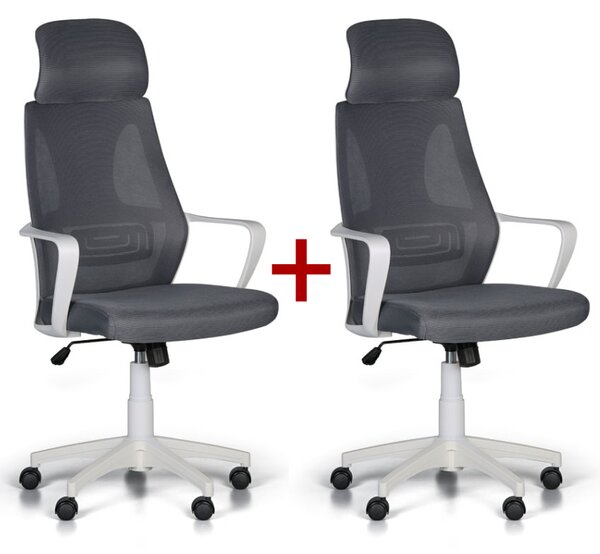 Kancelářská židle FRESH 1+1 ZDARMA, šedá