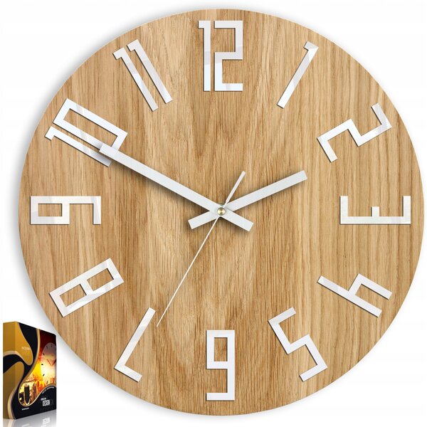 Nástěnné hodiny ModernClock bílé 33,5 cm