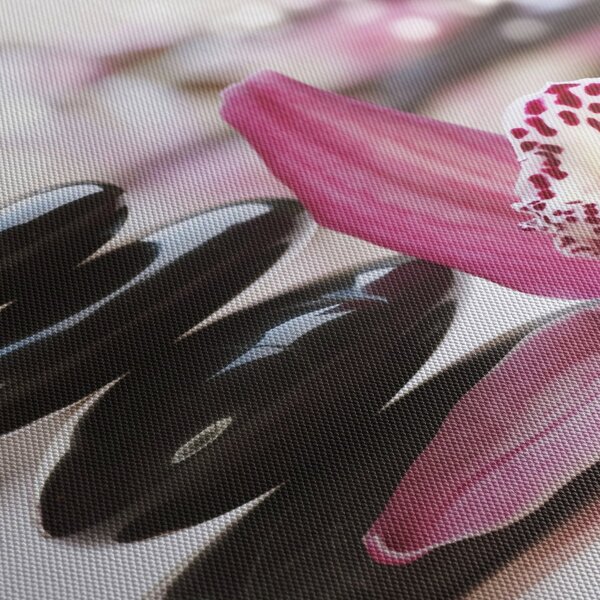 Obraz masážních kamenů a orchidee (30x30 cm)